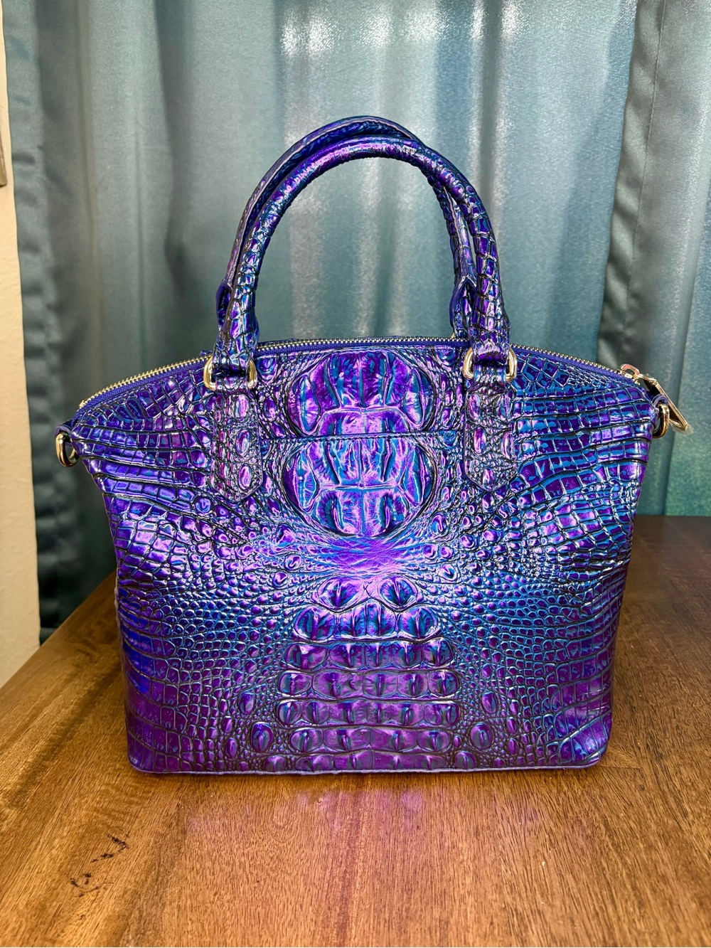 Brahmin GUC Md Duxbury - Neptune - Iridescent Blue & Purple - HTF, RARE - Picture 4 of 16